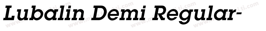 Lubalin Demi Regular字体转换